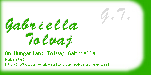 gabriella tolvaj business card